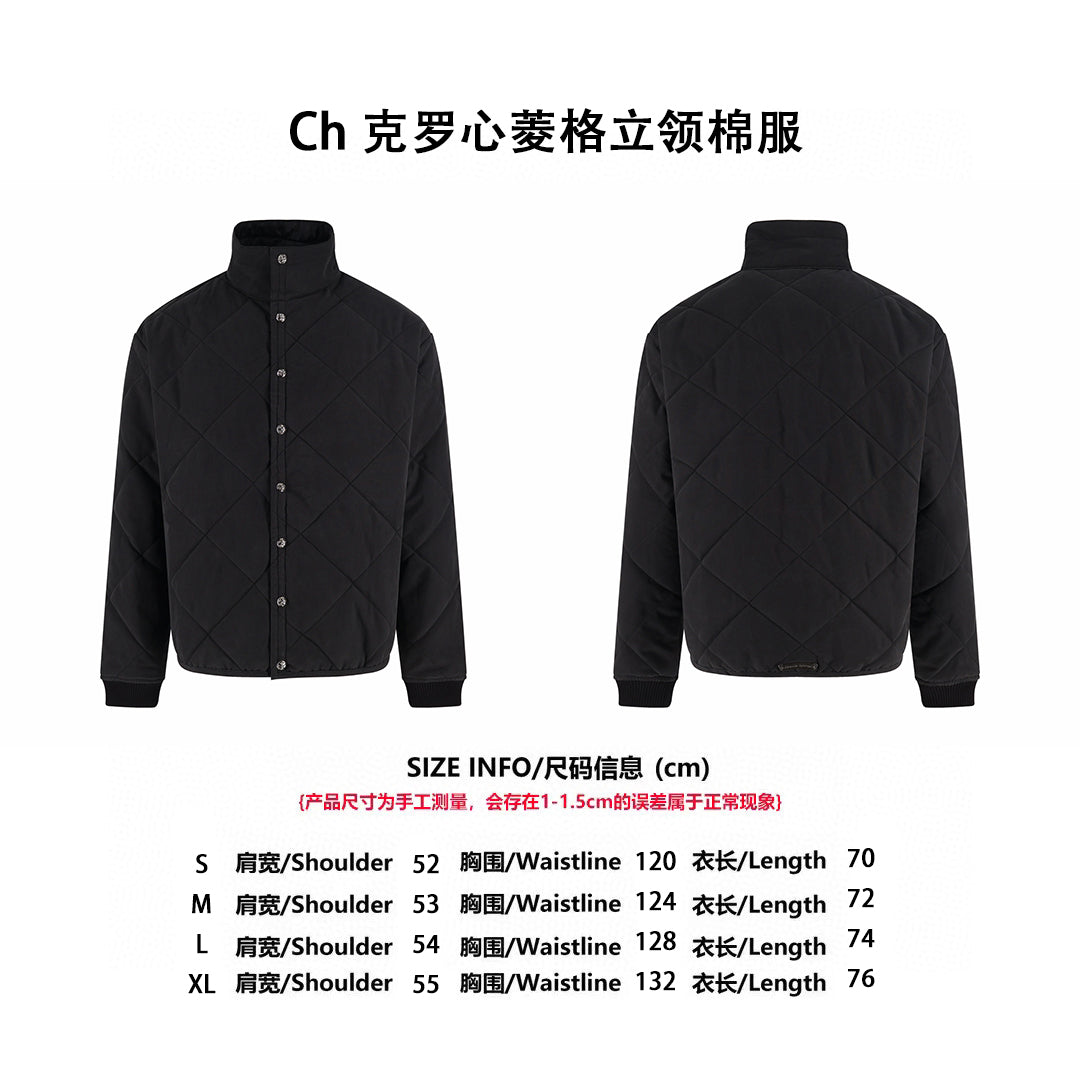 Chrome quilted padded jacket