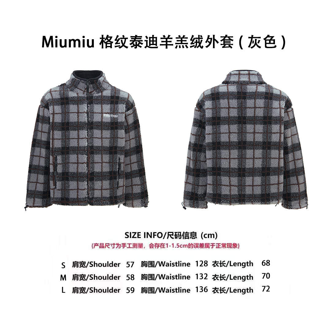 Miu plaid embroidered jacket