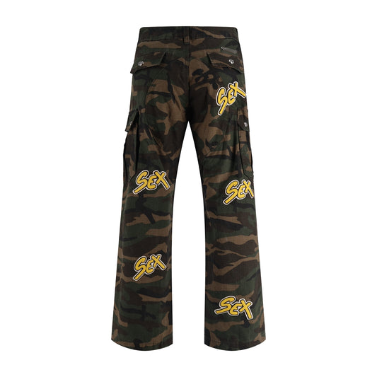 Chrome camouflage cargo pants