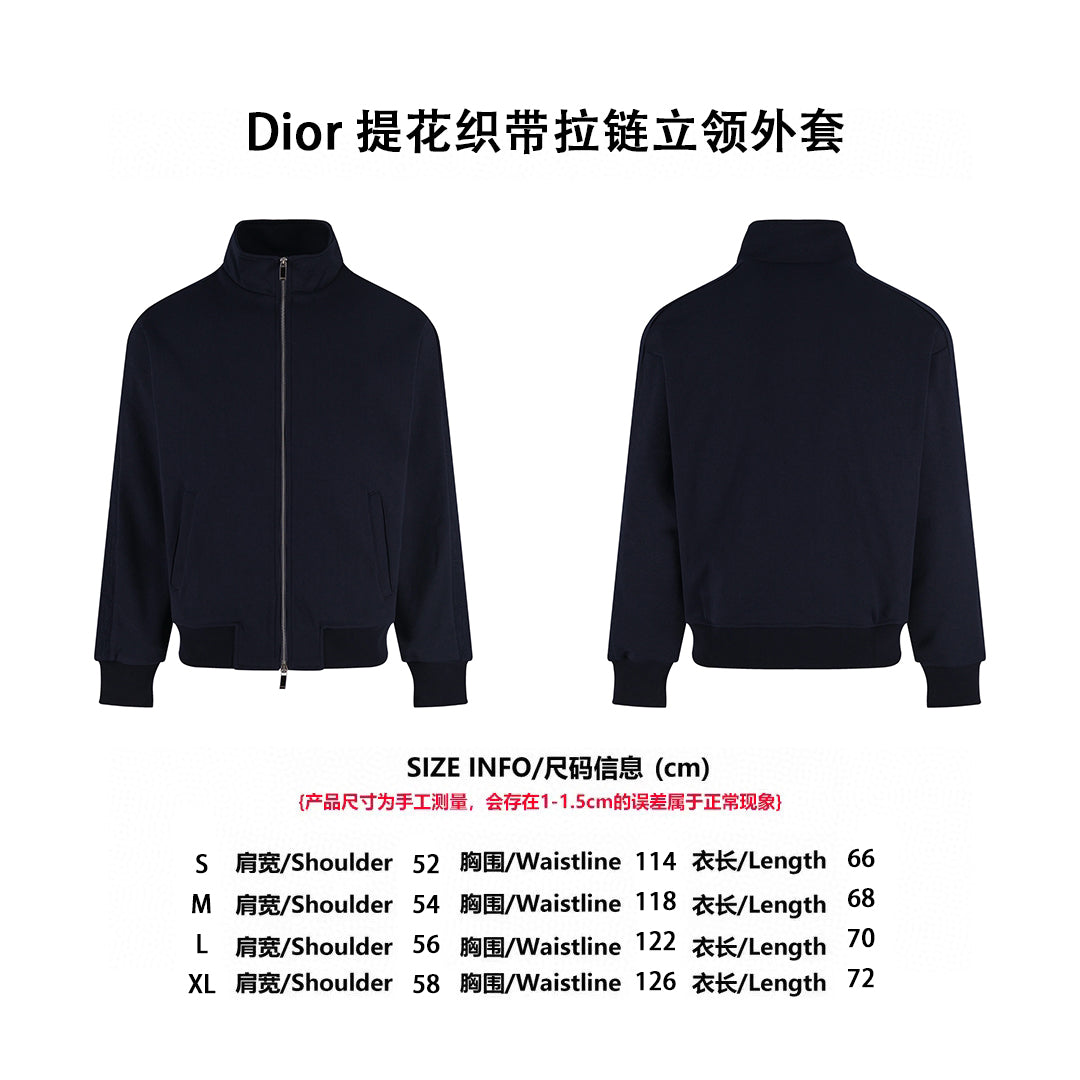 CD jacquard mock neck jacket