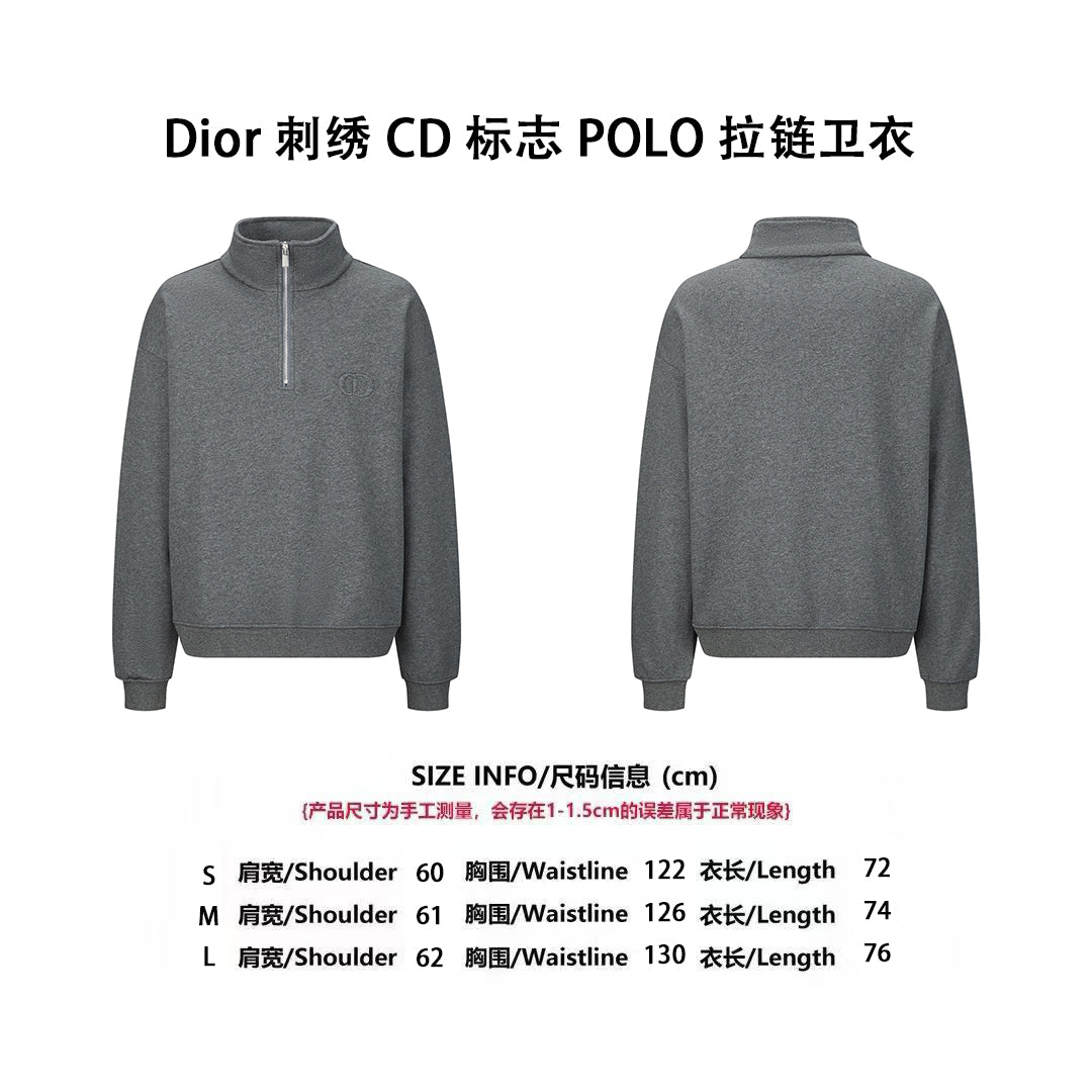 CD stand collar sweatshirt