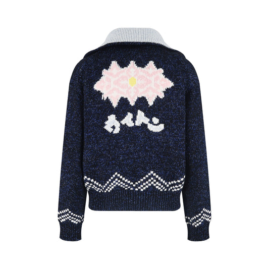 Louis lntarsia full-zip jacket