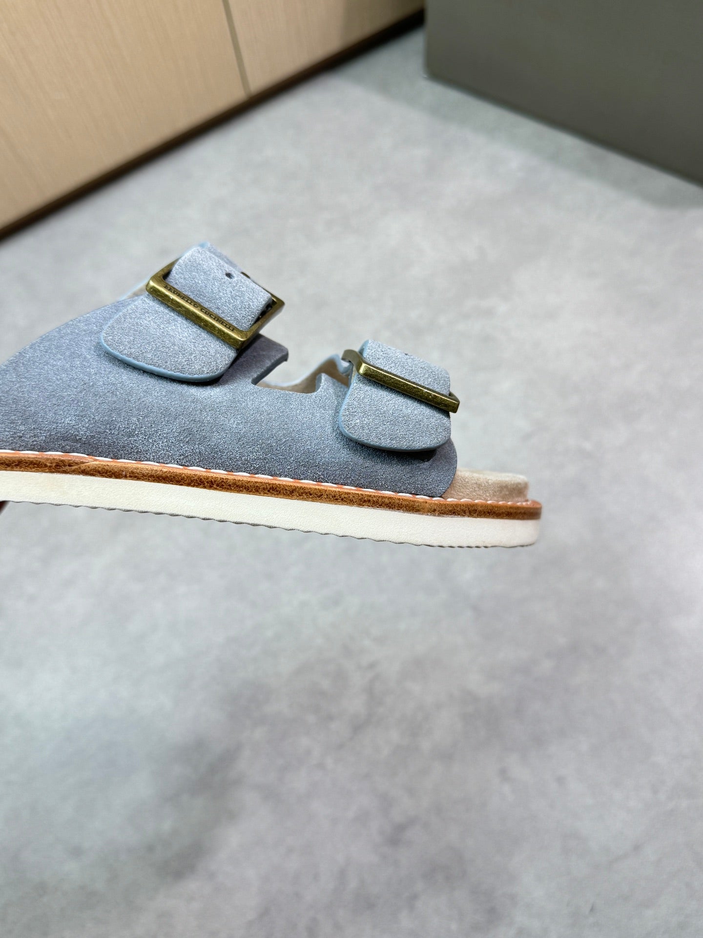 brunello 25ss leather slippers