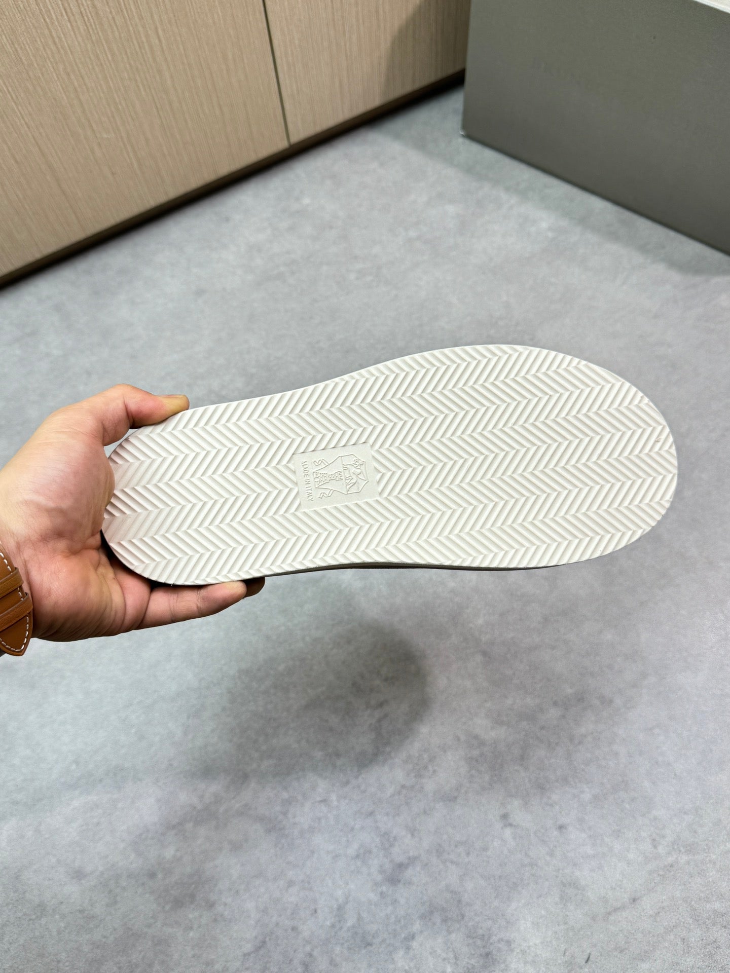 brunello 25ss leather slippers