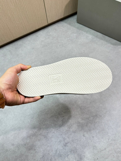 brunello 25ss leather slippers