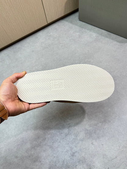 brunello 25ss leather slippers