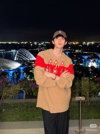 Ami 25fw jacquard sweater