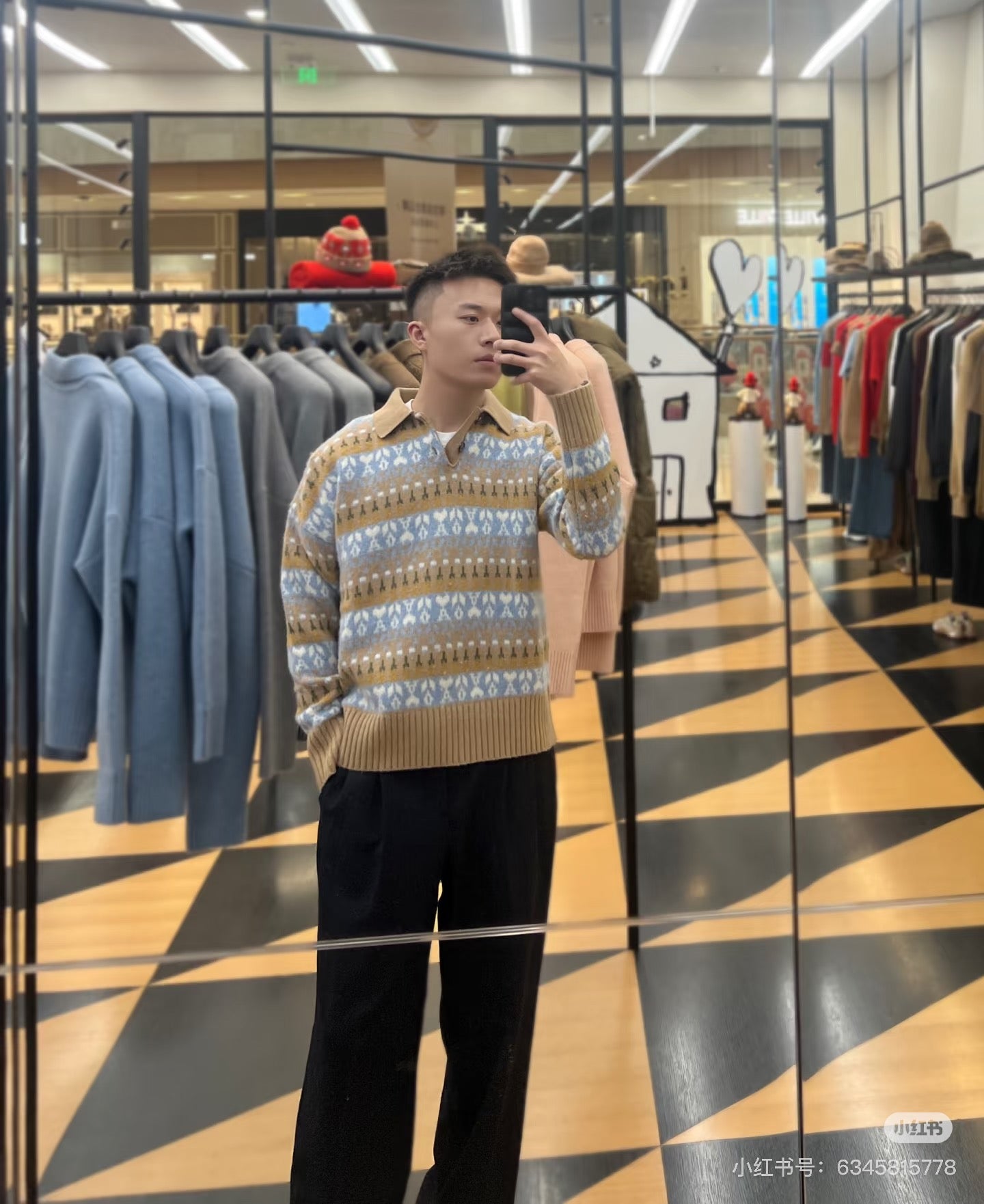 Ami 25fw jacquard sweater