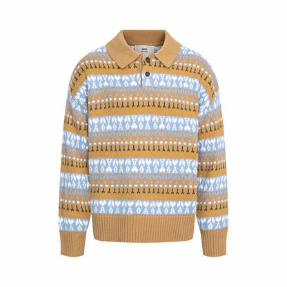 Ami 25fw jacquard sweater