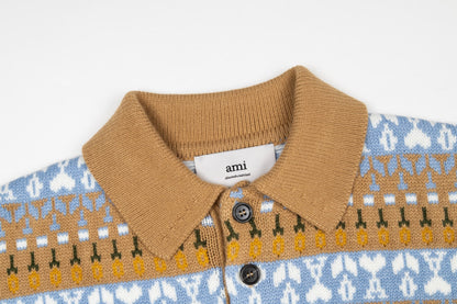 Ami 25fw jacquard sweater