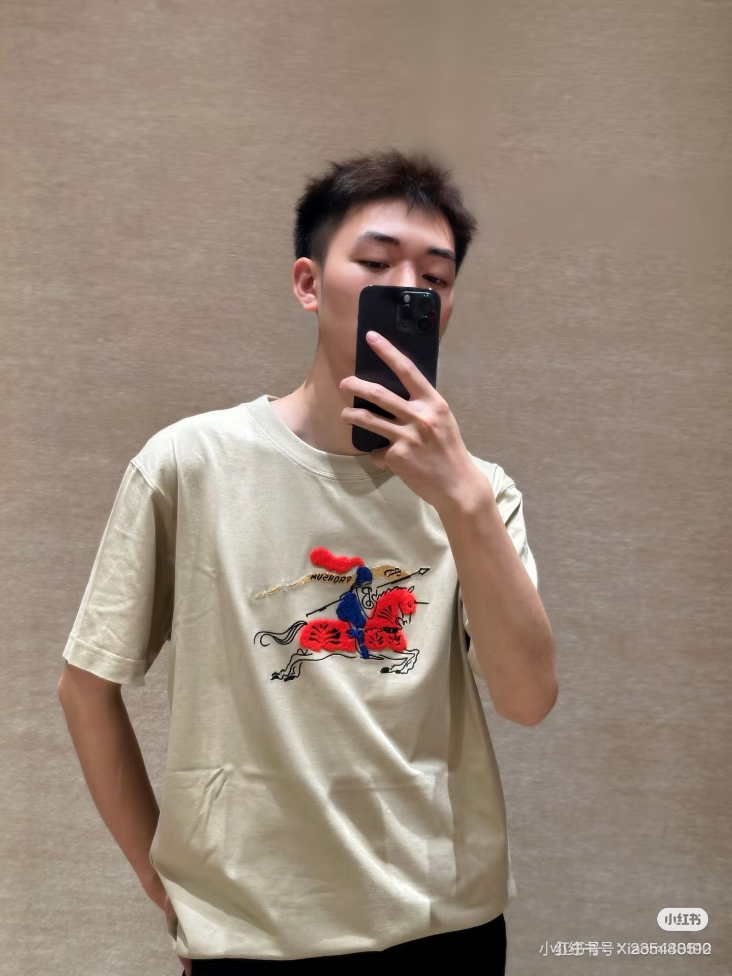 Bur 25fw embroidered t-shirt