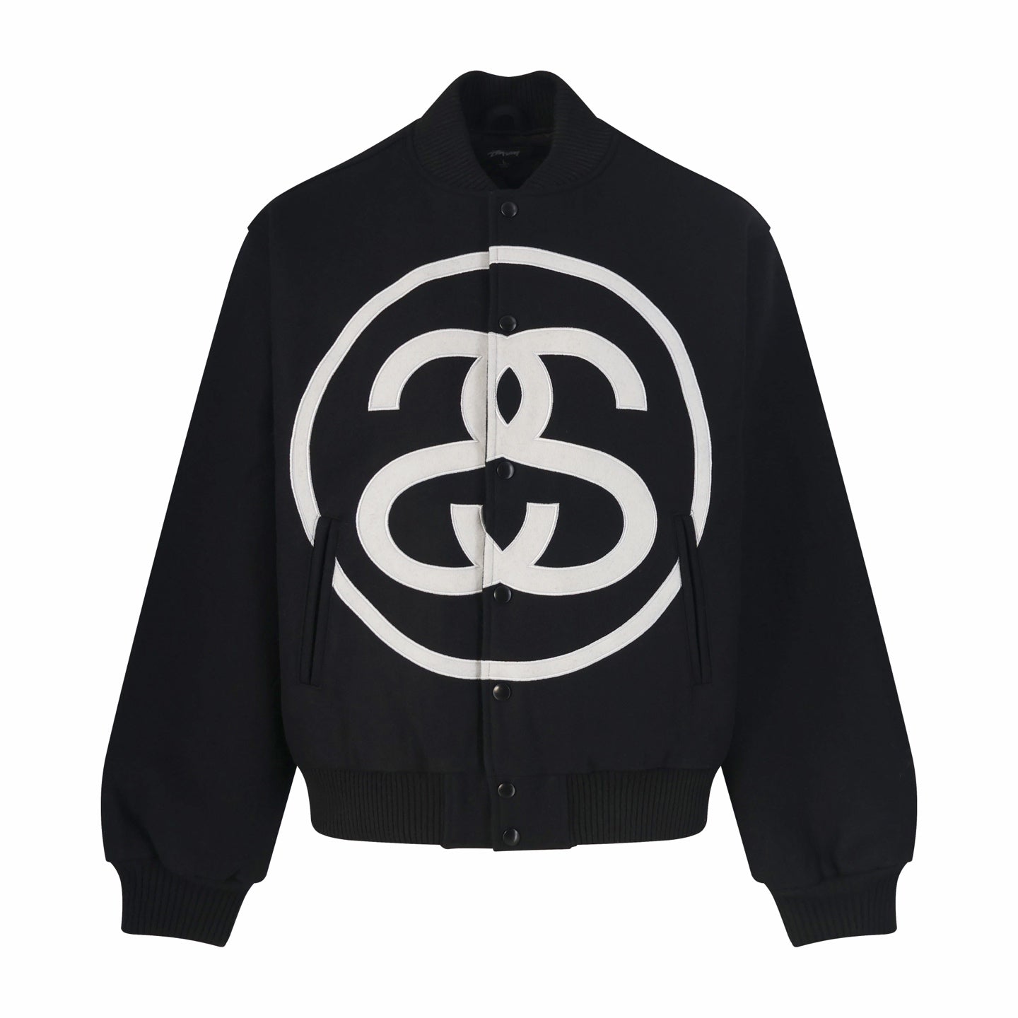 Stussy embroidered varsity jacket