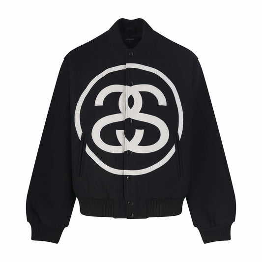 Stussy embroidered varsity jacket