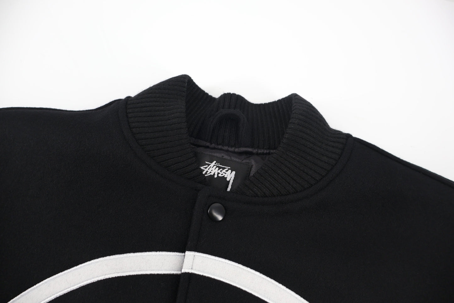 Stussy embroidered varsity jacket