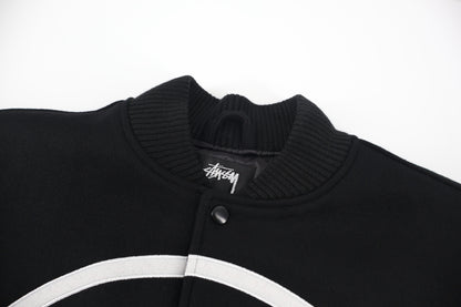 Stussy embroidered varsity jacket