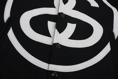 Stussy embroidered varsity jacket