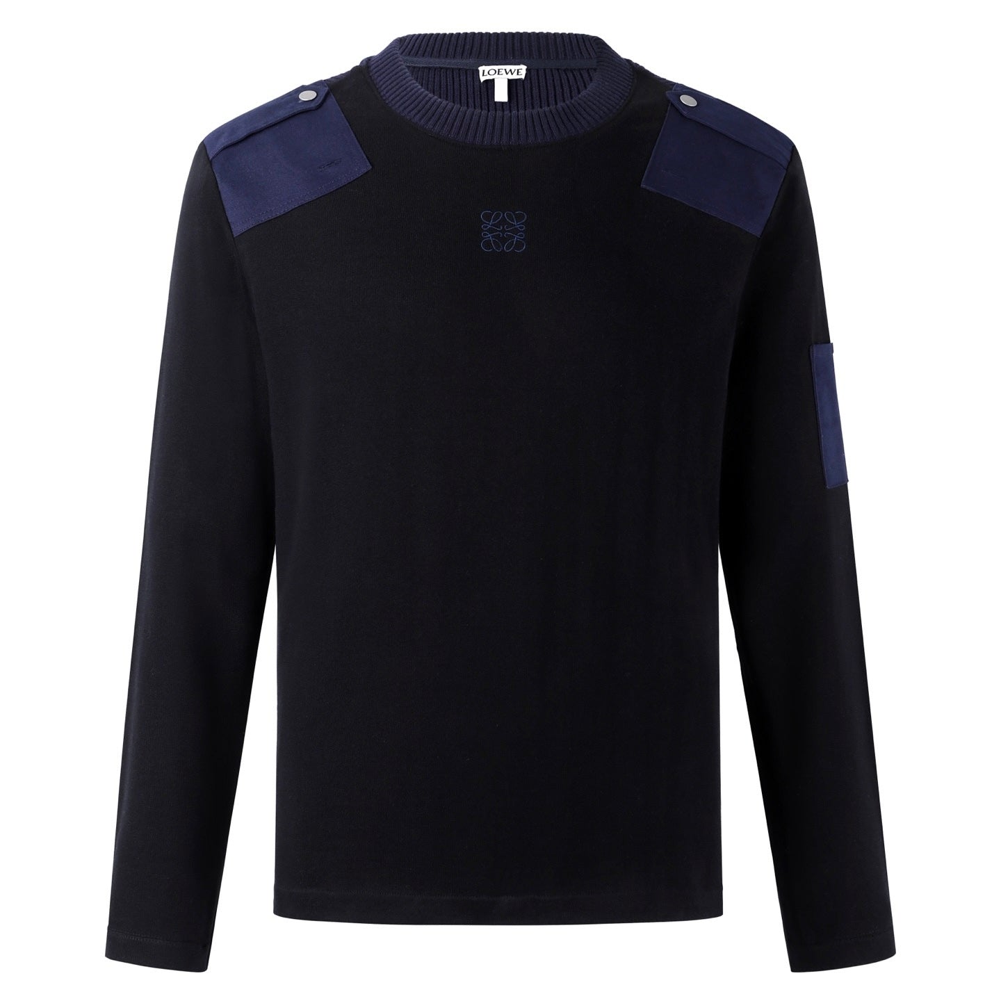 Loe Shoulder Patches sweater