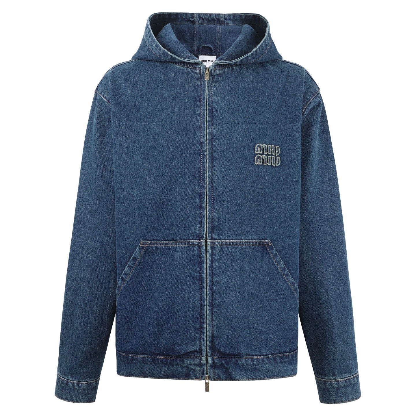 Miu hooded denim jacket