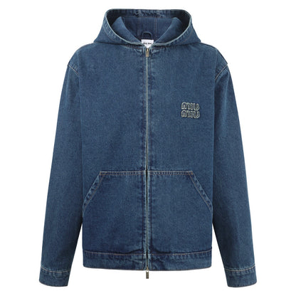 Miu hooded denim jacket