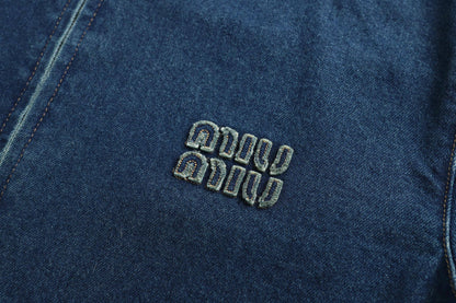 Miu hooded denim jacket