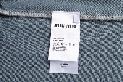 Miu hooded denim jacket