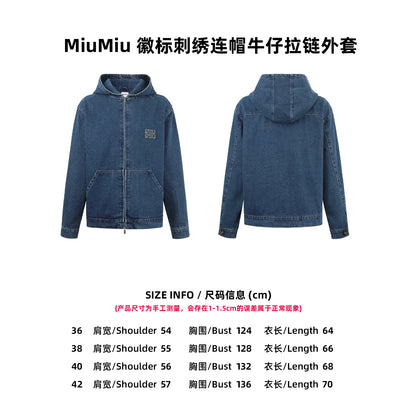 Miu hooded denim jacket