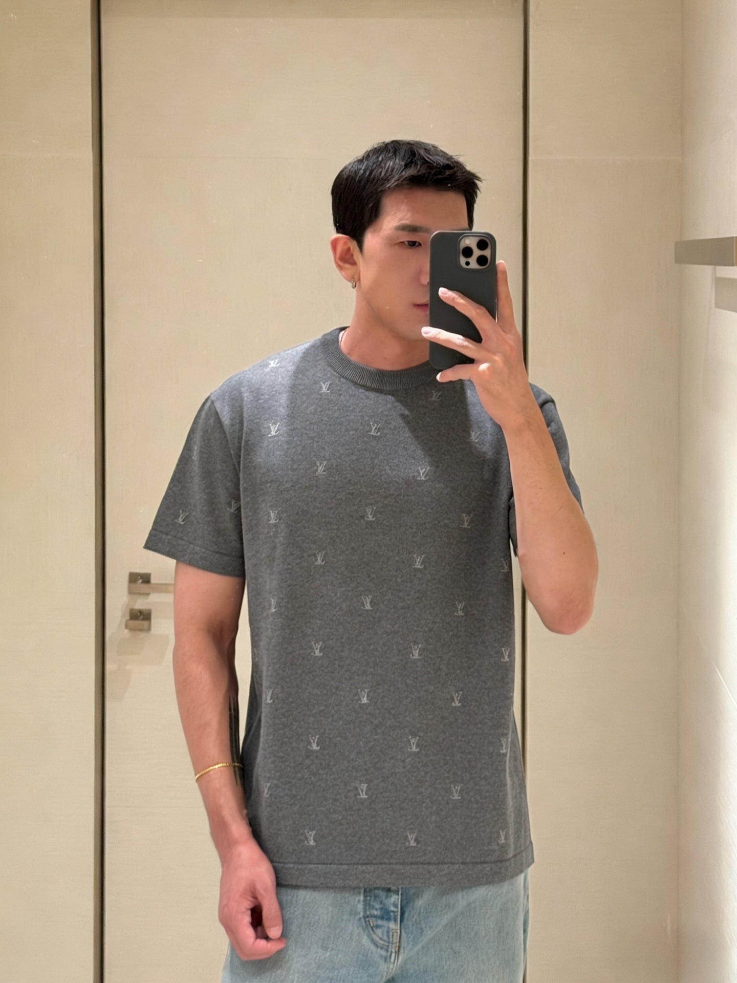 Louis embroidered knit t-shirt