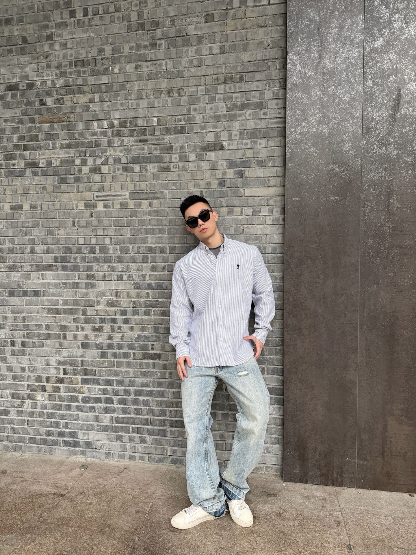 Ami embroidered shirt