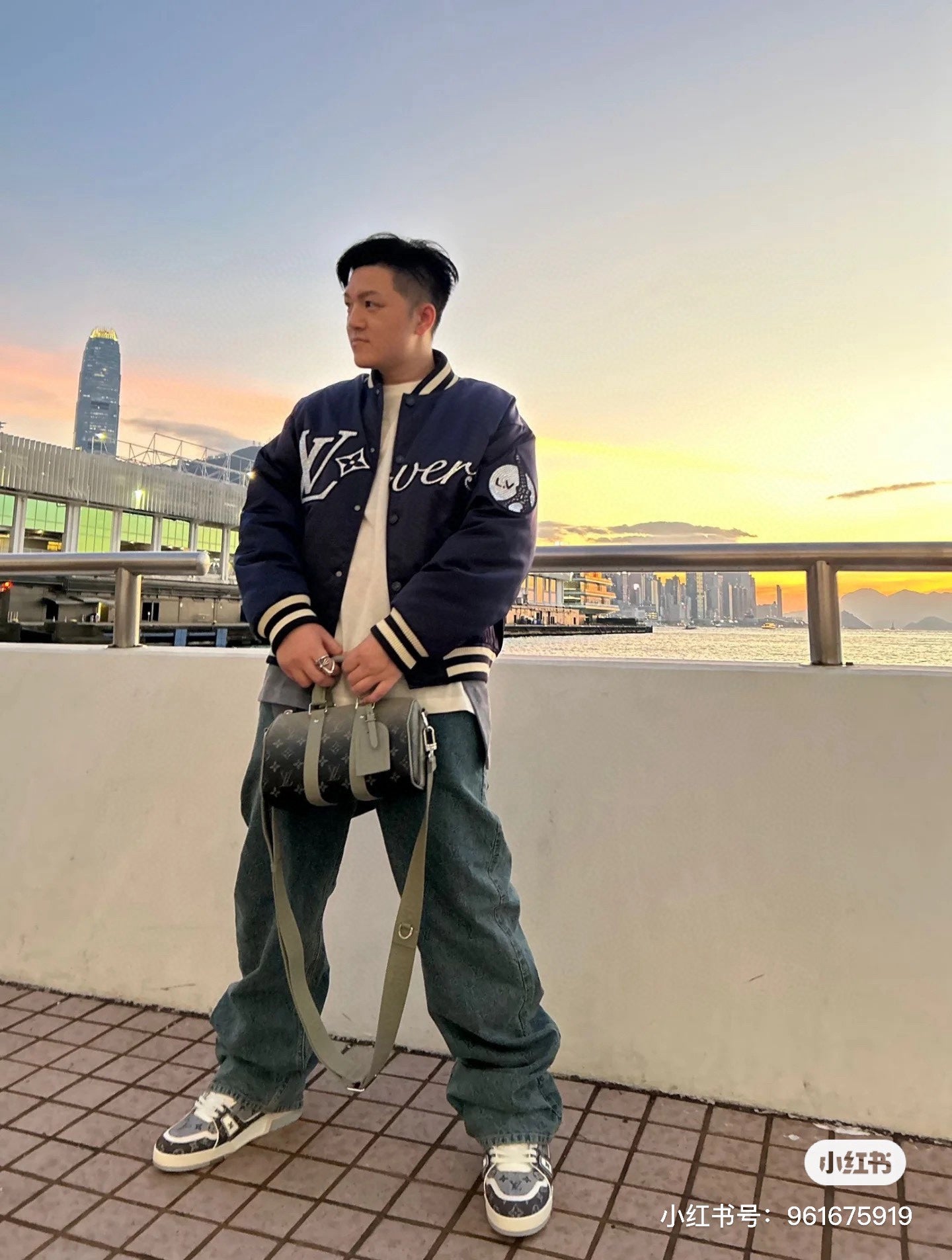 Louis crystal padded jacket