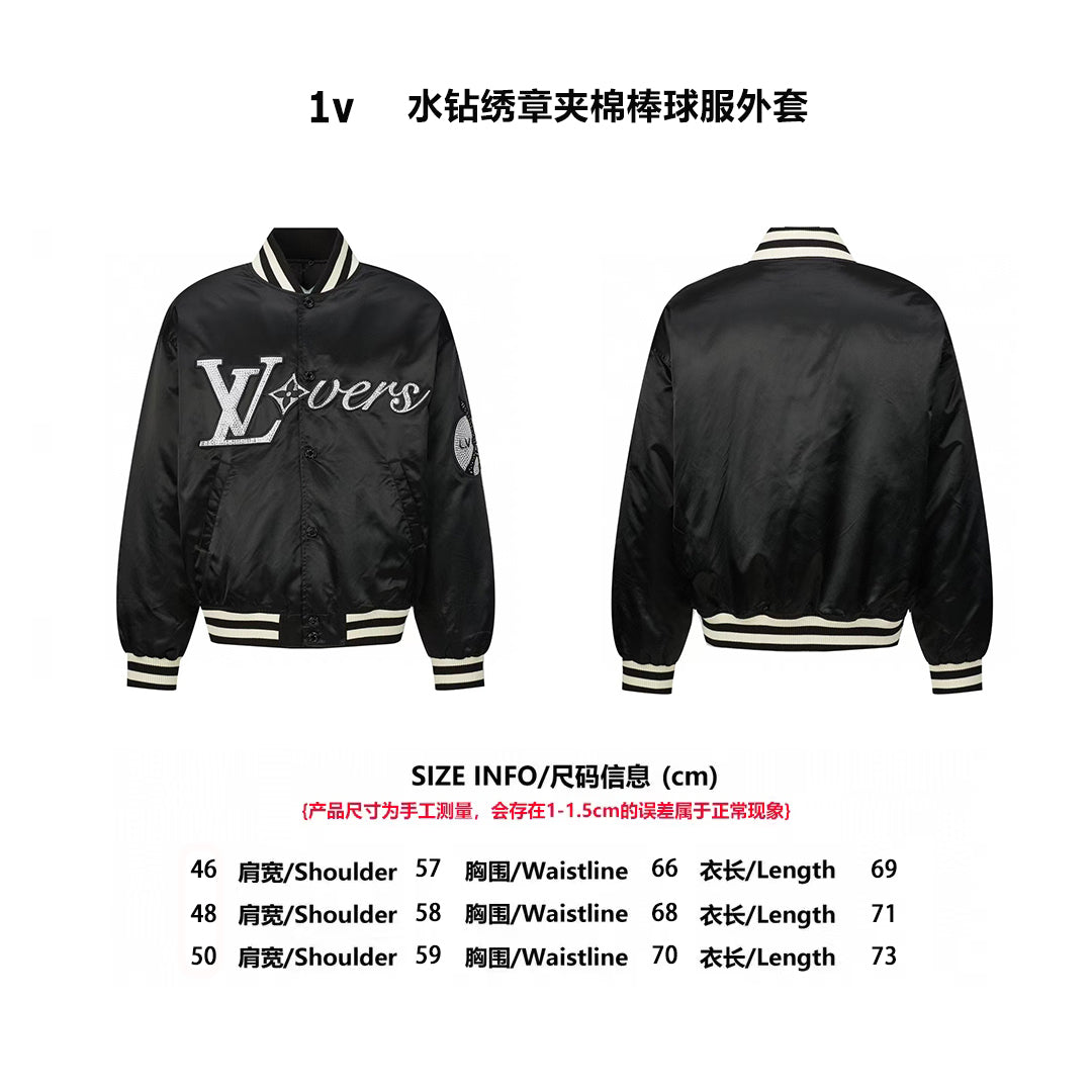 Louis crystal padded jacket