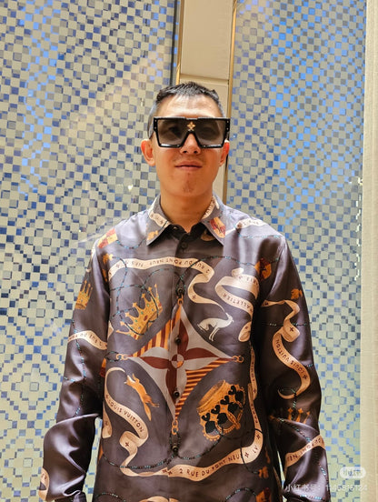 Louis printed silk shirt