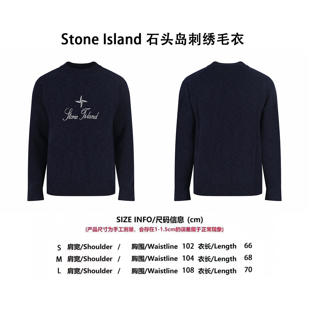 Stone embroidered sweater