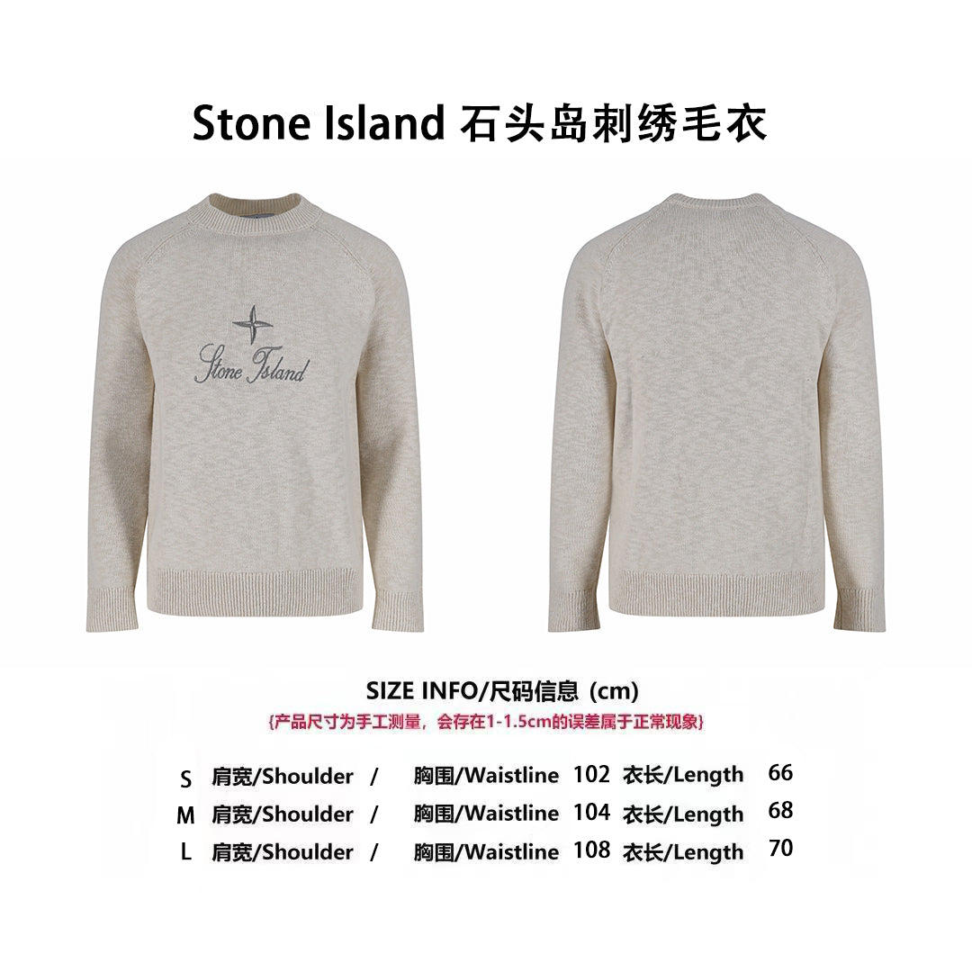 Stone embroidered sweater