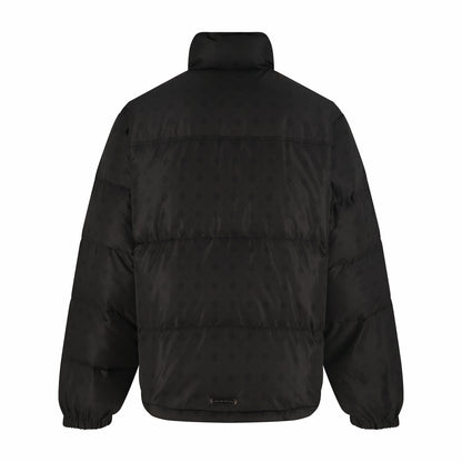 Chrome jacquard down jacket
