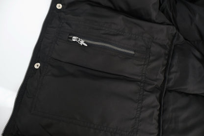 Chrome jacquard down jacket