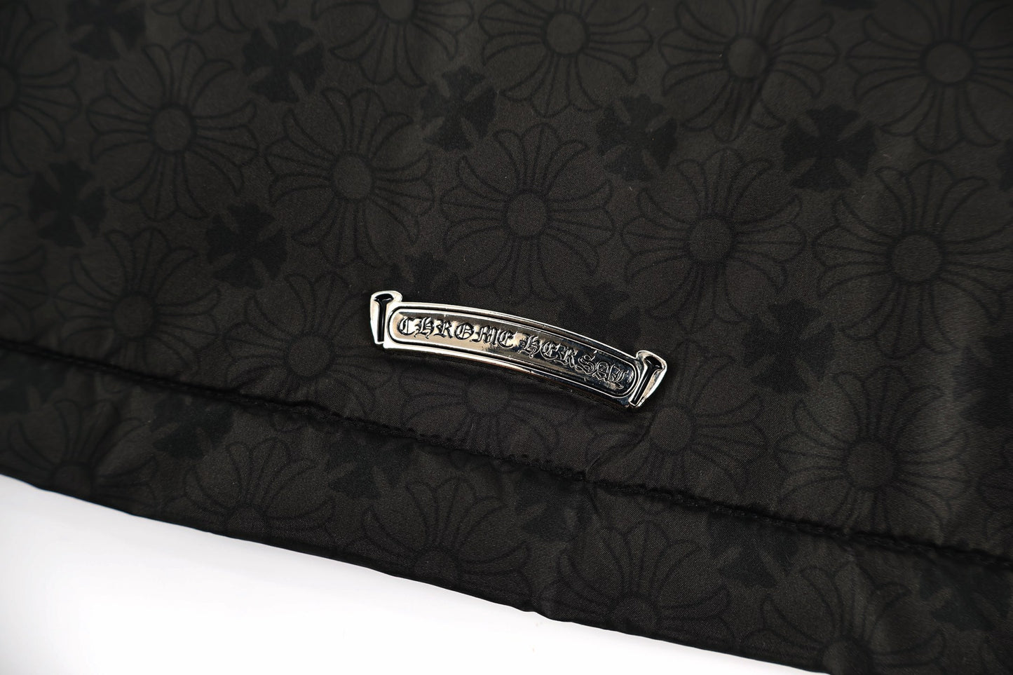 Chrome jacquard down jacket