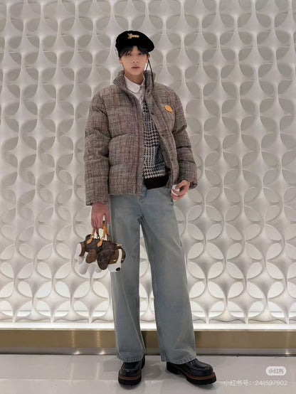 Louis plaid down jacket