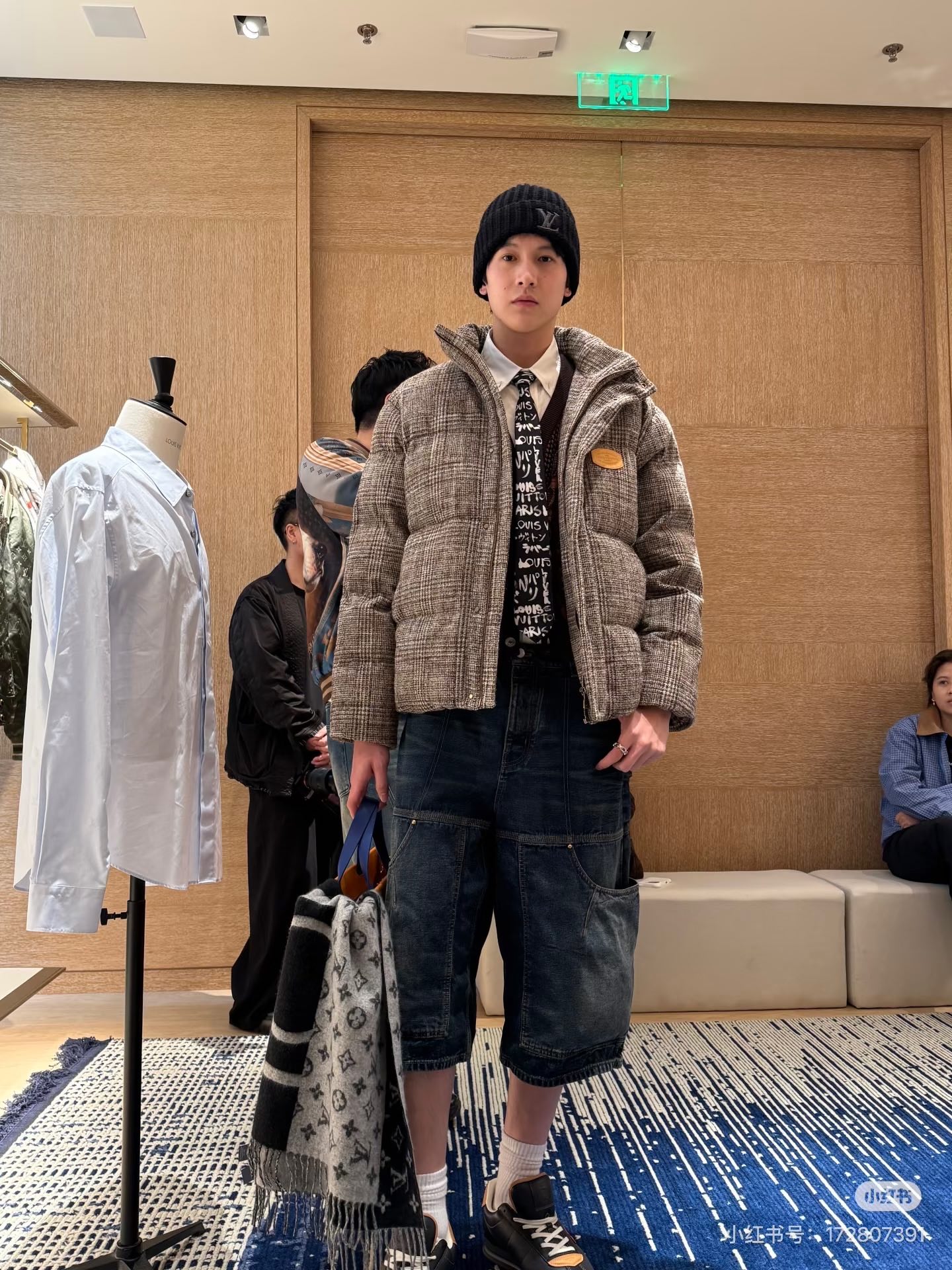 Louis plaid down jacket