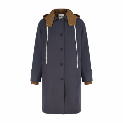 Miu hooded trench coat