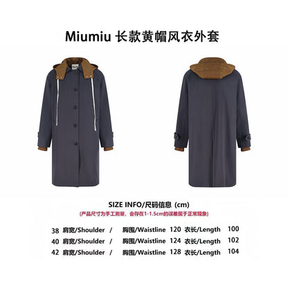 Miu hooded trench coat