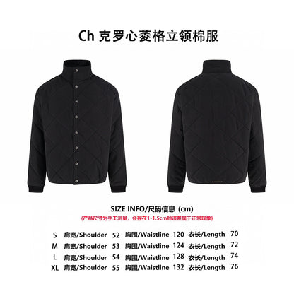 Chrome quilted padded jacket