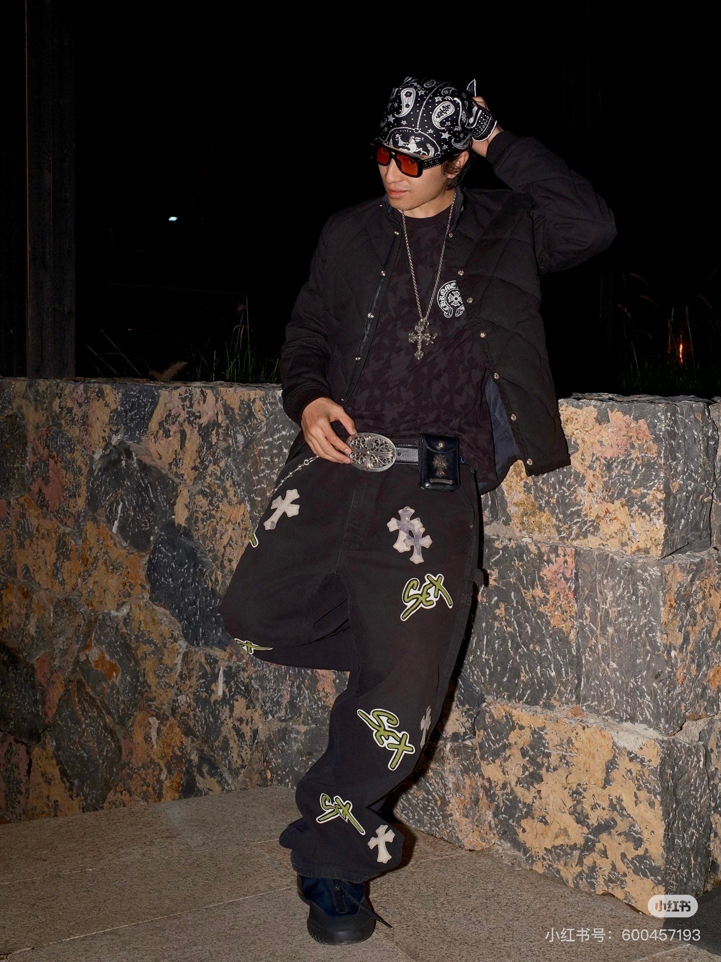 Chrome quilted padded jacket