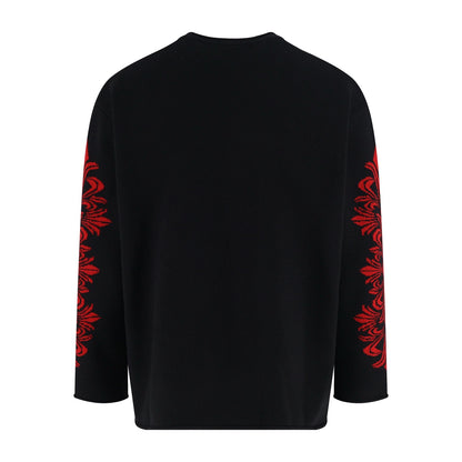 Chrome splicing sweater