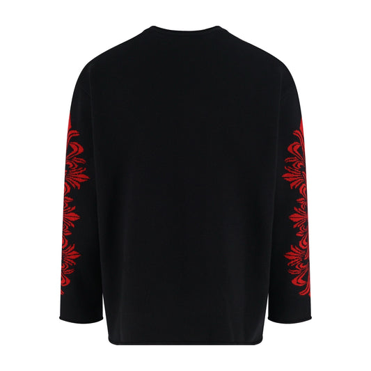 Chrome splicing sweater