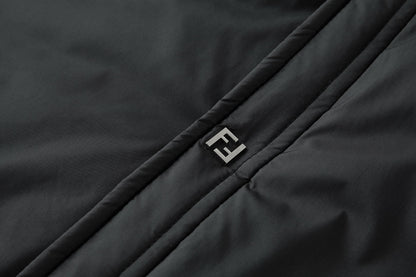 Fend collared padded jacket