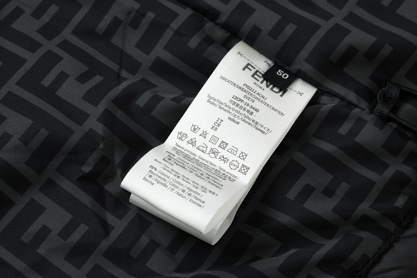 Fend collared padded jacket