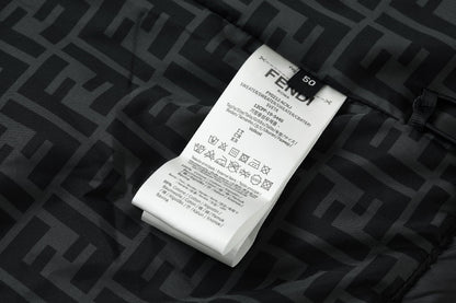 Fend collared padded jacket