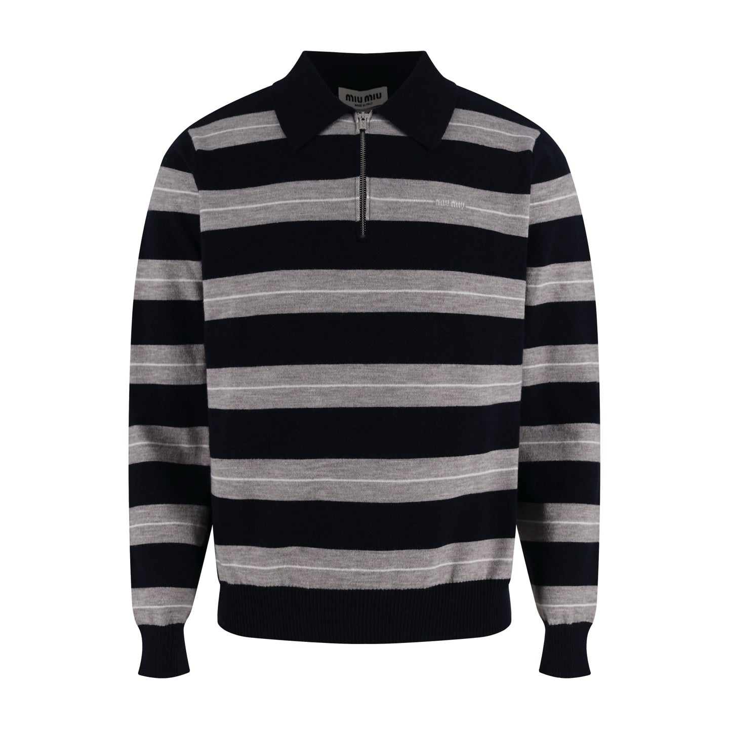 Miu half-zip polo shirt