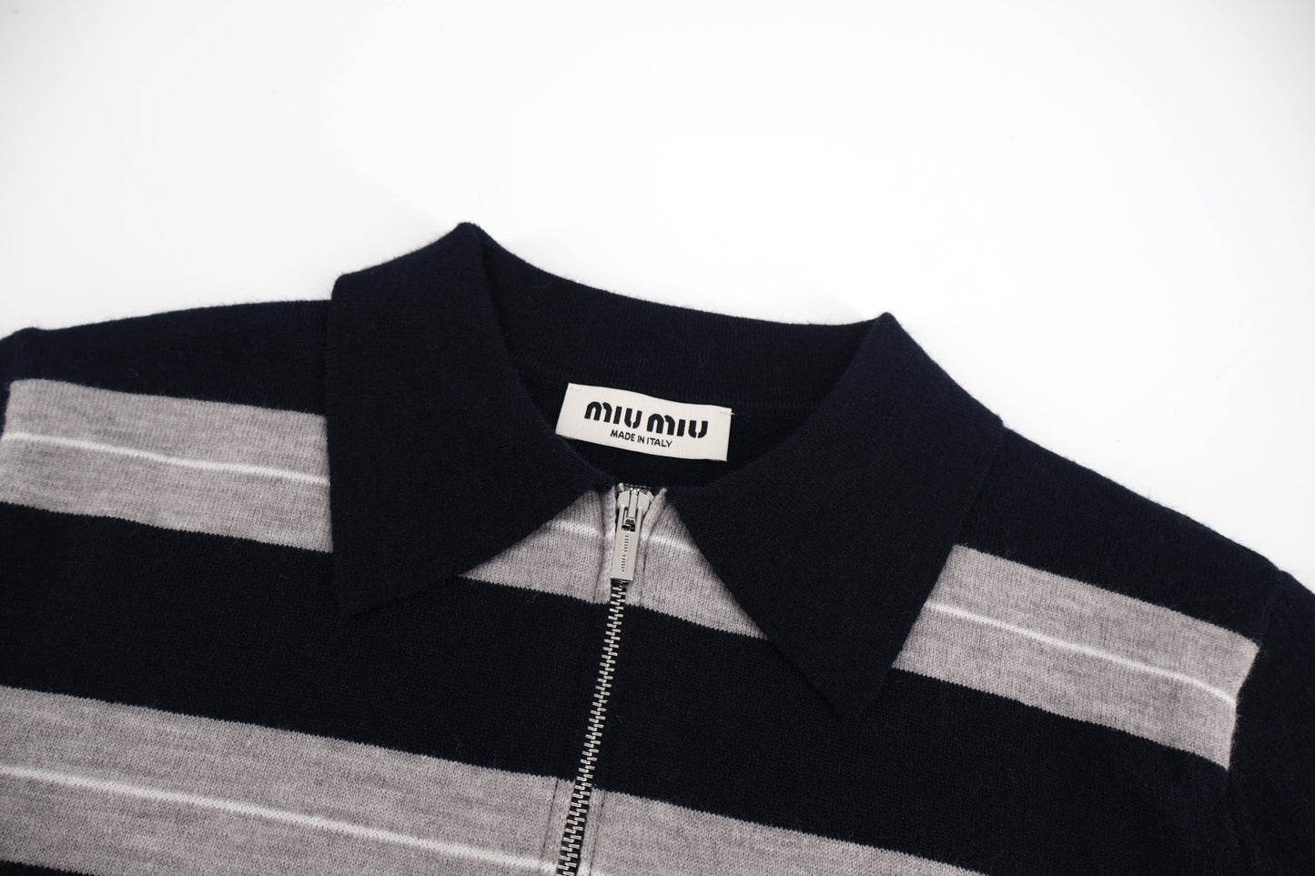 Miu half-zip polo shirt