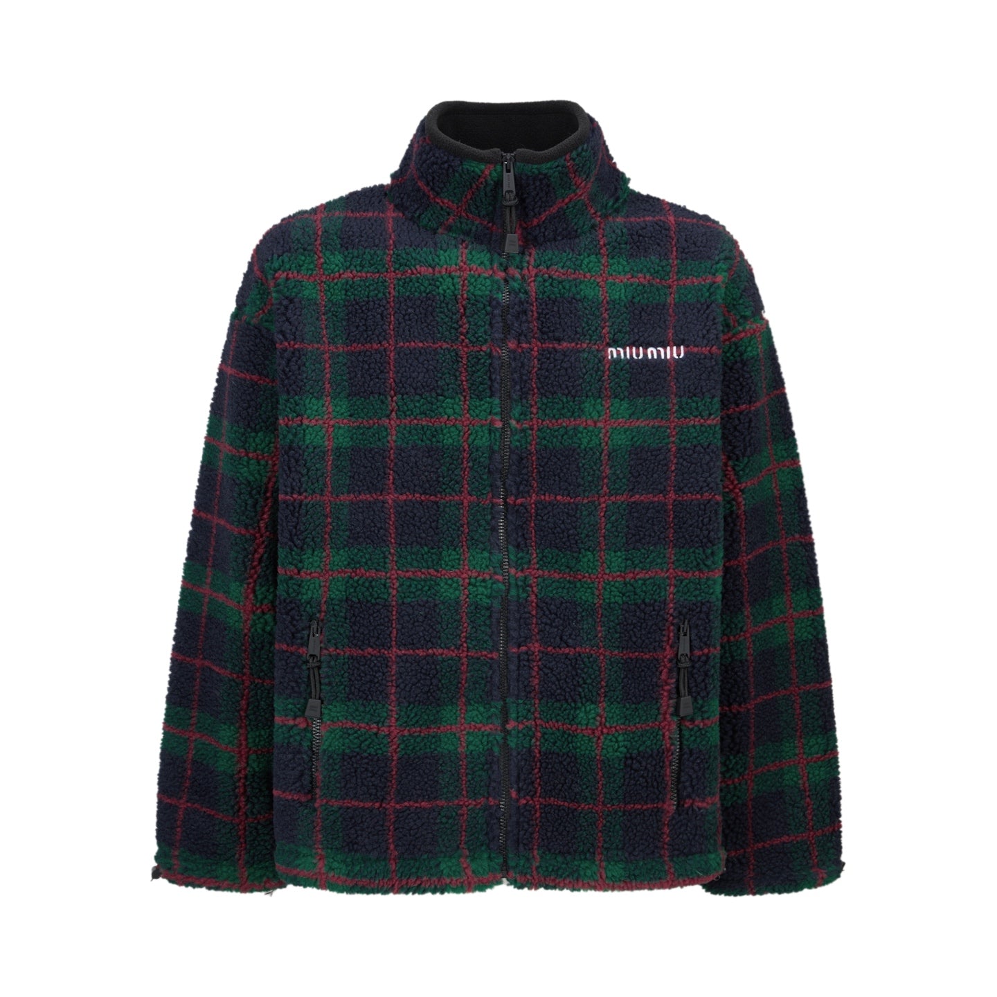 Miu plaid embroidered jacket